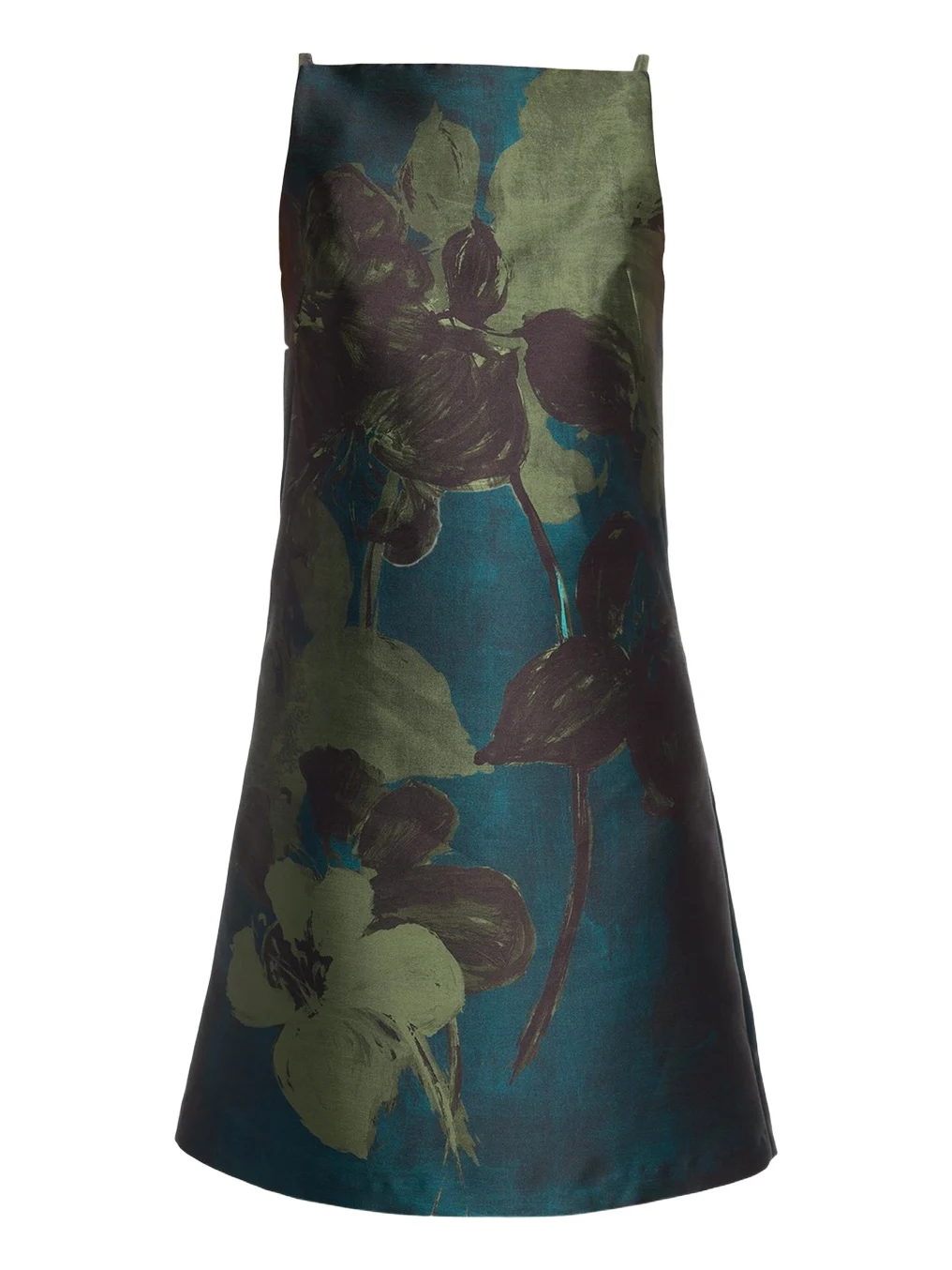 Floral-Print Mikado Mini Shift Dress Floral-Print Mikado Mini Shift Dress