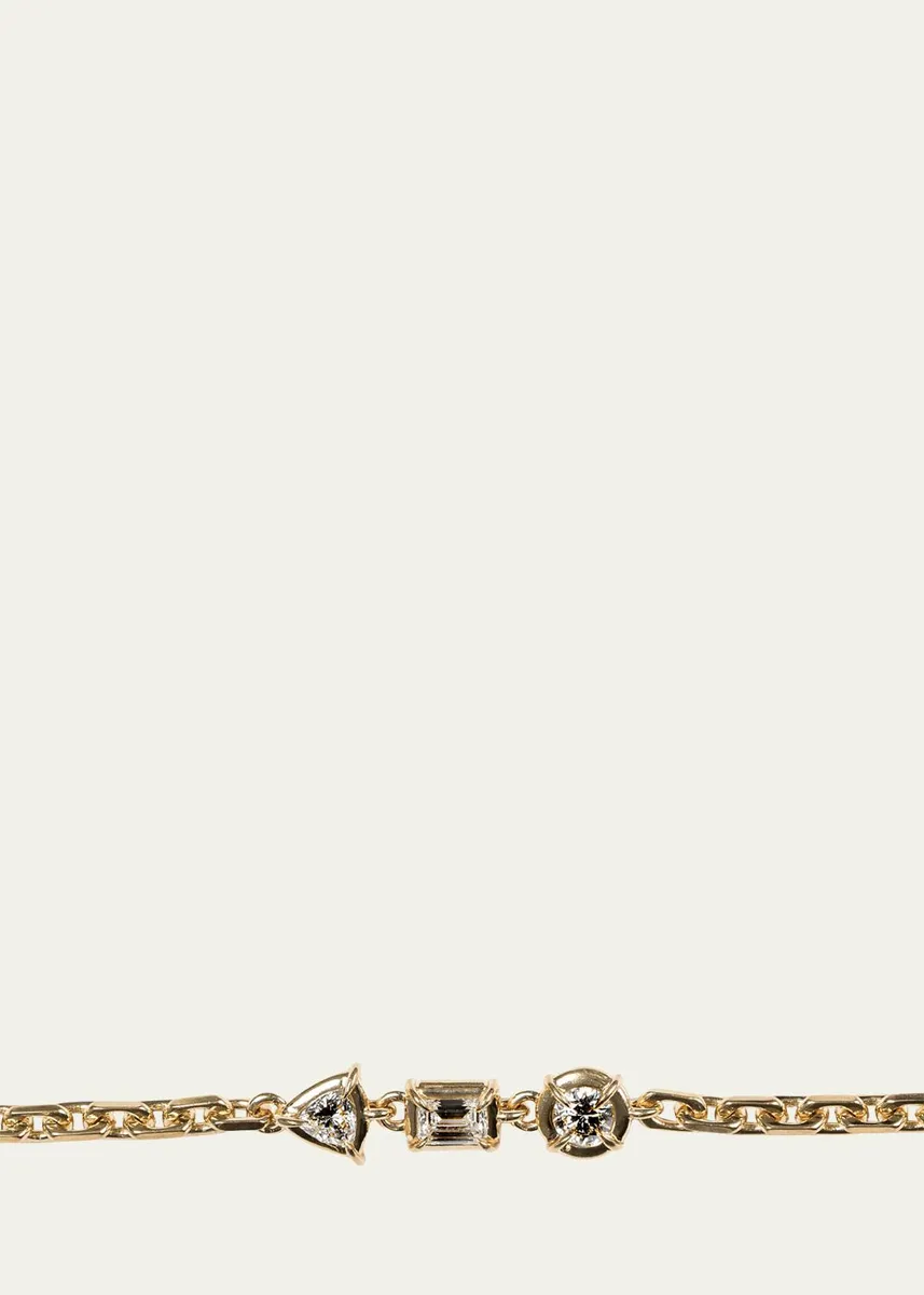 Dara Kaye Architectura Triple-Stone Solitaire Chain Bracelet | Thumbnail 3 Dara Kaye Architectura Triple-Stone Solitaire Chain Bracelet | Thumbnail 3