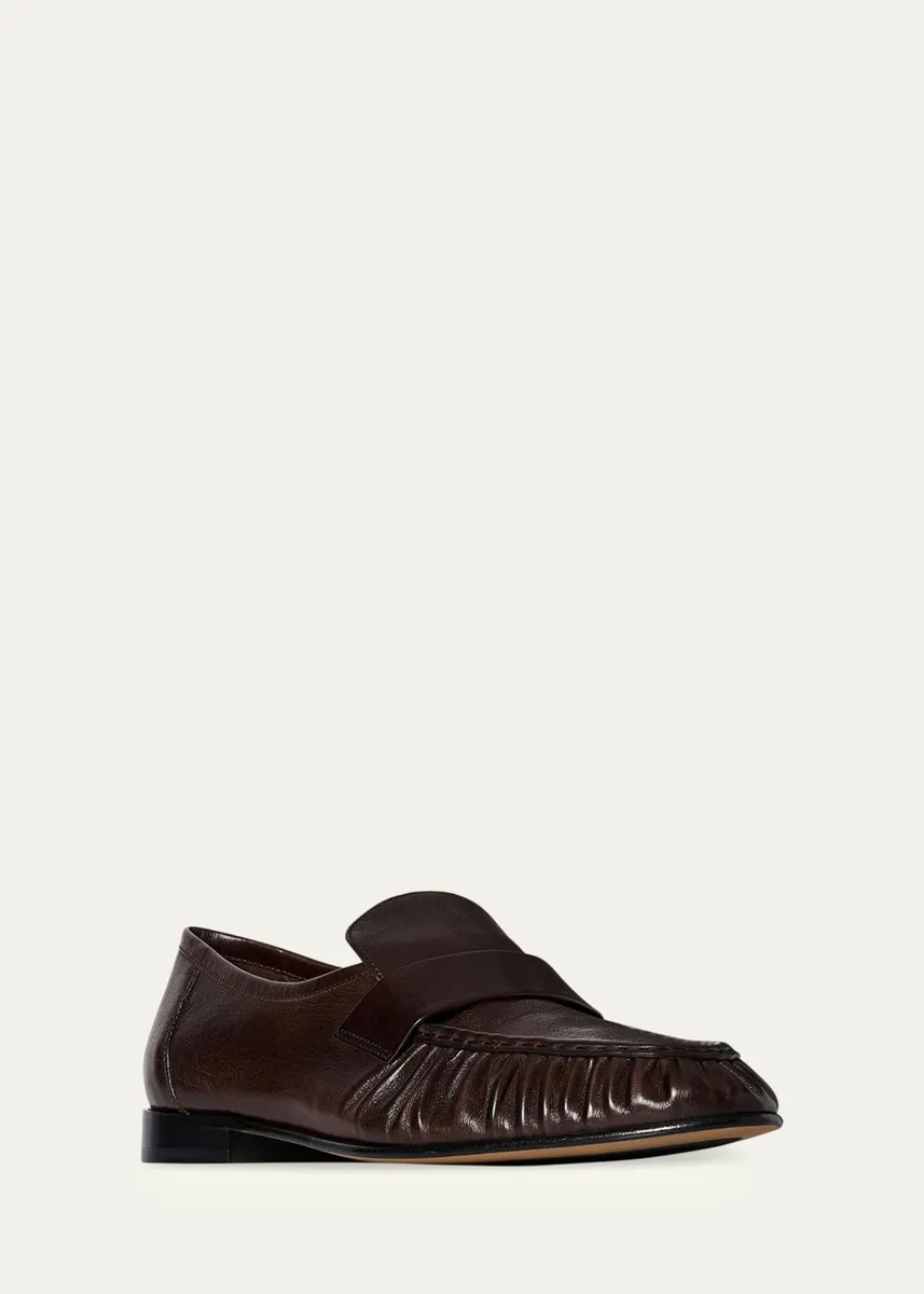 The Row Men's Soft Grained Leather Penny Loafers | Thumbnail 2