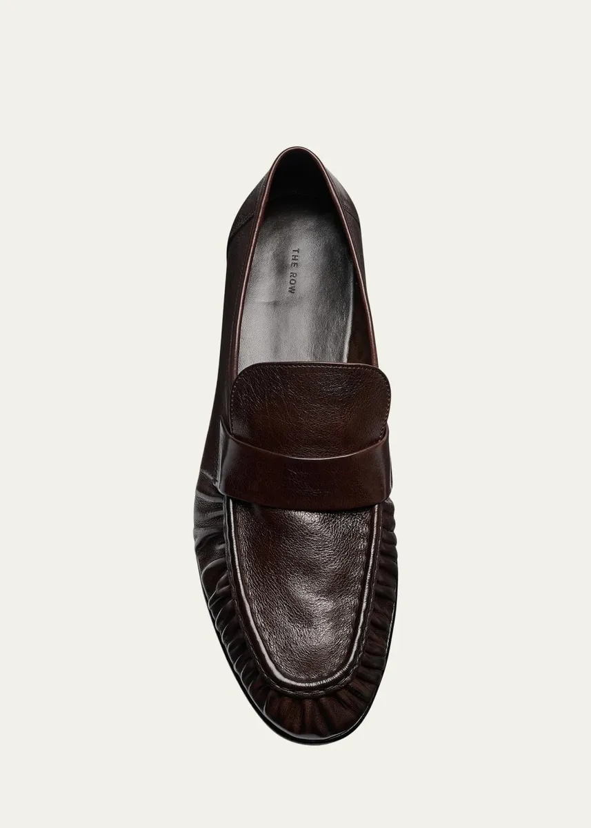 The Row Men's Soft Grained Leather Penny Loafers | Thumbnail 3