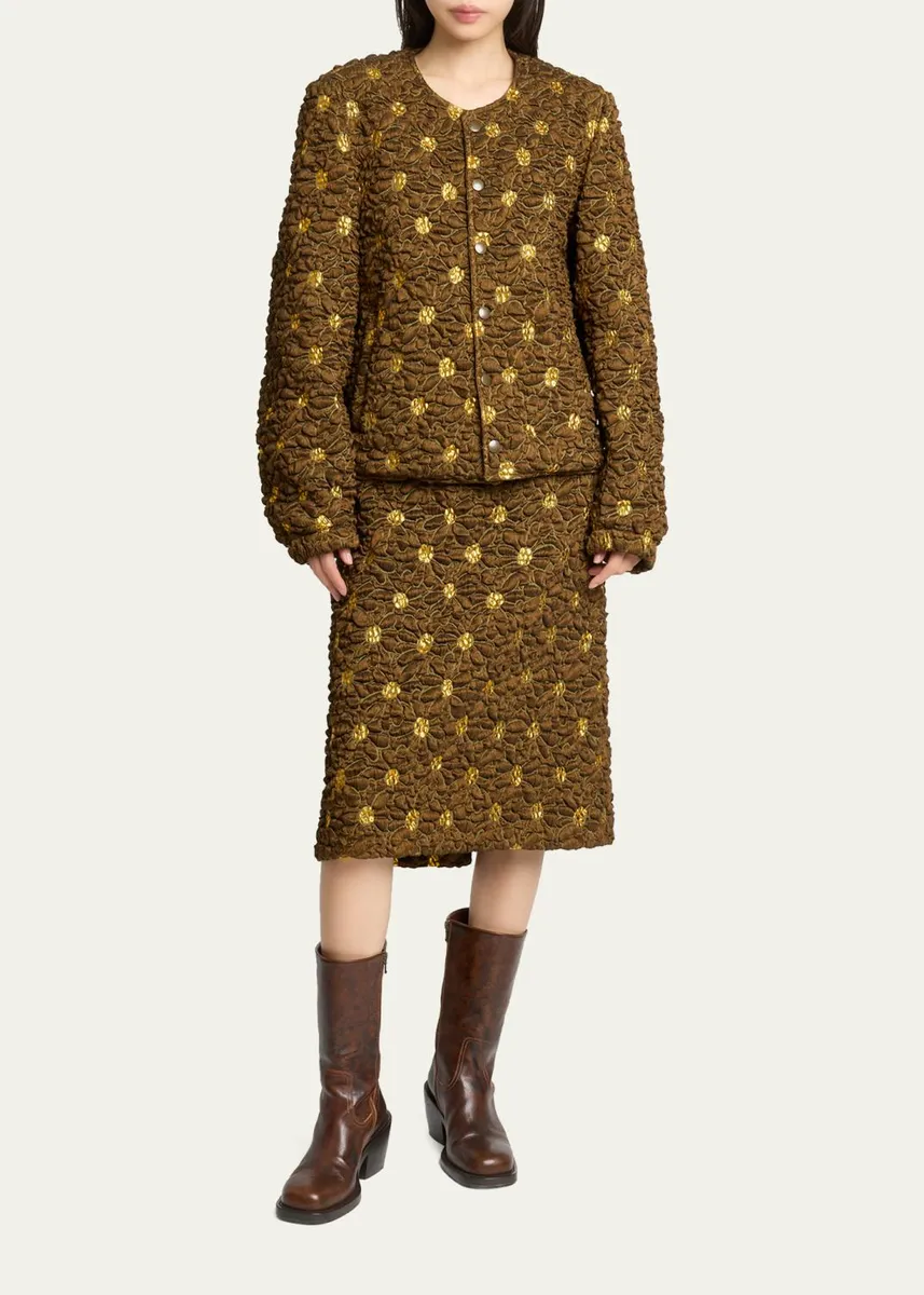Dries Van Noten Floral Cloqué Jacquard Jacket | Thumbnail 2 Dries Van Noten Floral Cloqué Jacquard Jacket | Thumbnail 2