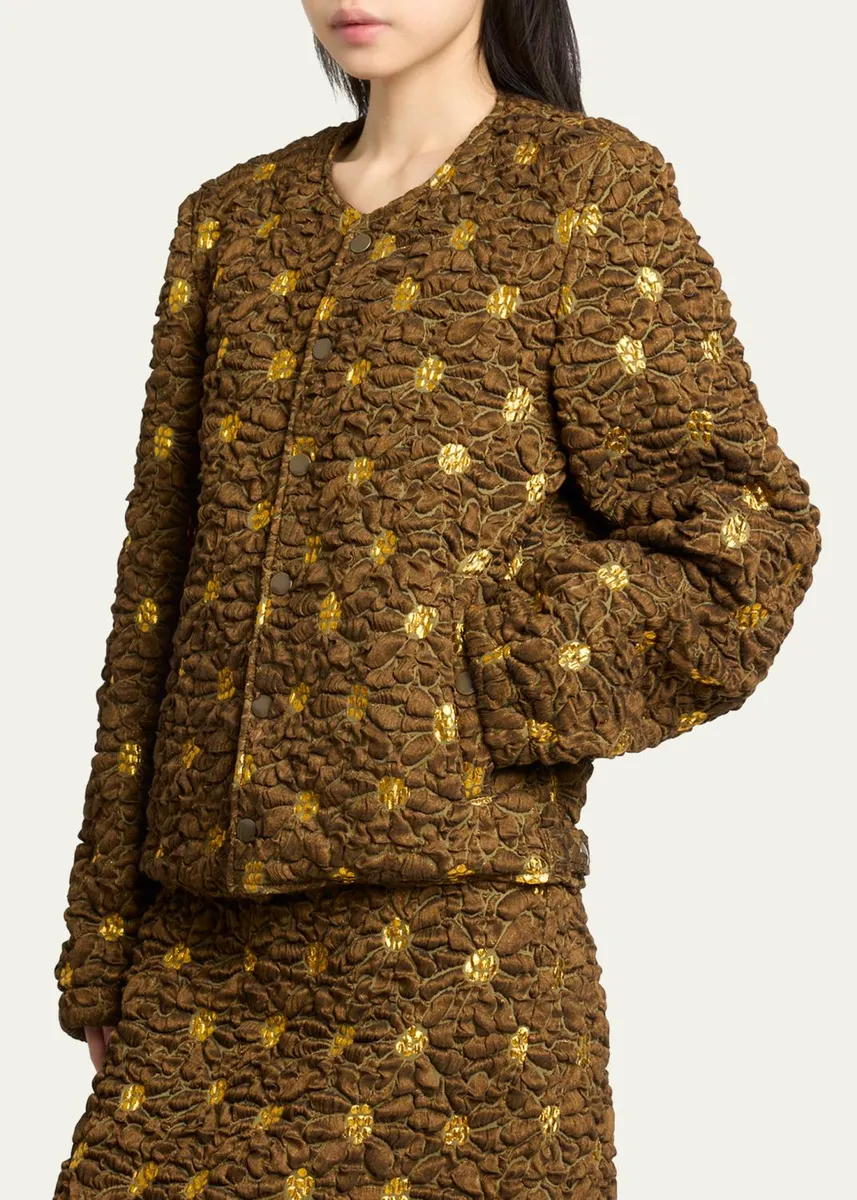 Dries Van Noten Floral Cloqué Jacquard Jacket | Thumbnail 4 Dries Van Noten Floral Cloqué Jacquard Jacket | Thumbnail 4