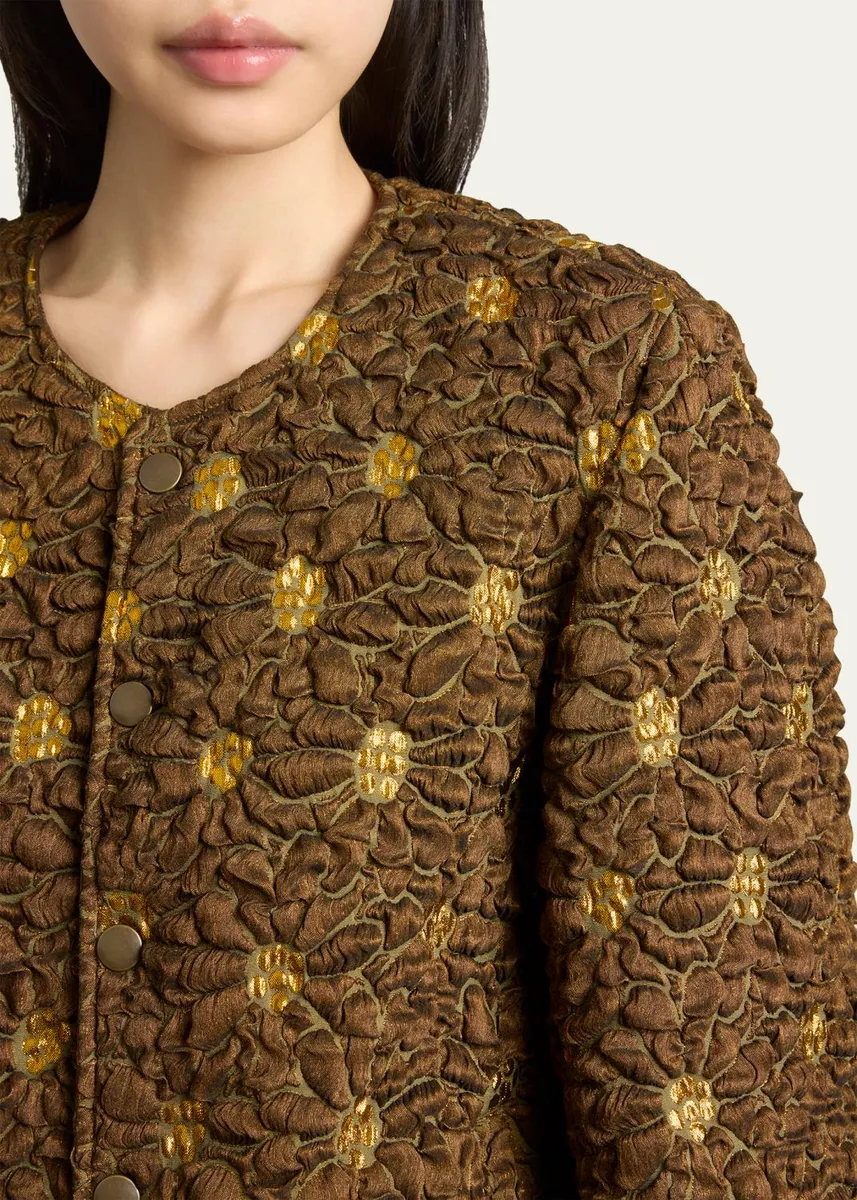 Dries Van Noten Floral Cloqué Jacquard Jacket | Thumbnail 5 Dries Van Noten Floral Cloqué Jacquard Jacket | Thumbnail 5