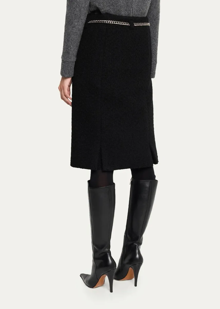 Marc Jacobs Runway Tweed Virgin Wool-Blend Knee-Length Skirt | Thumbnail 3