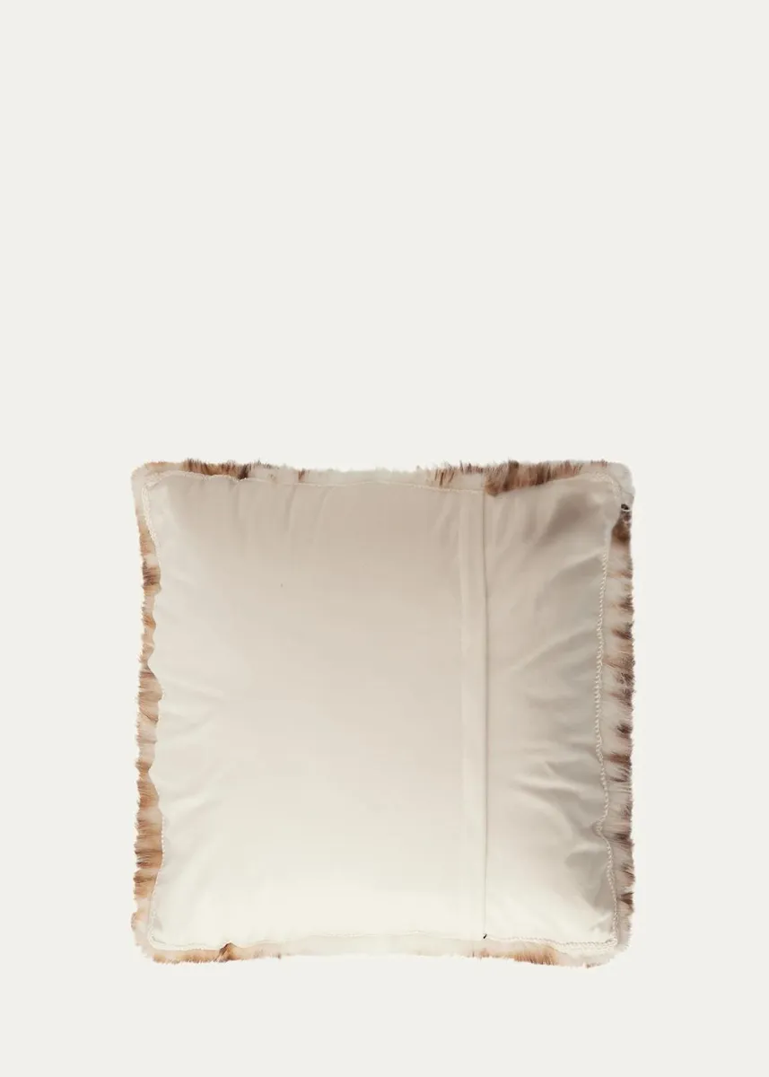 Lyla Grant Chevron Faux Fox Pillow, 20" Square | Thumbnail 3