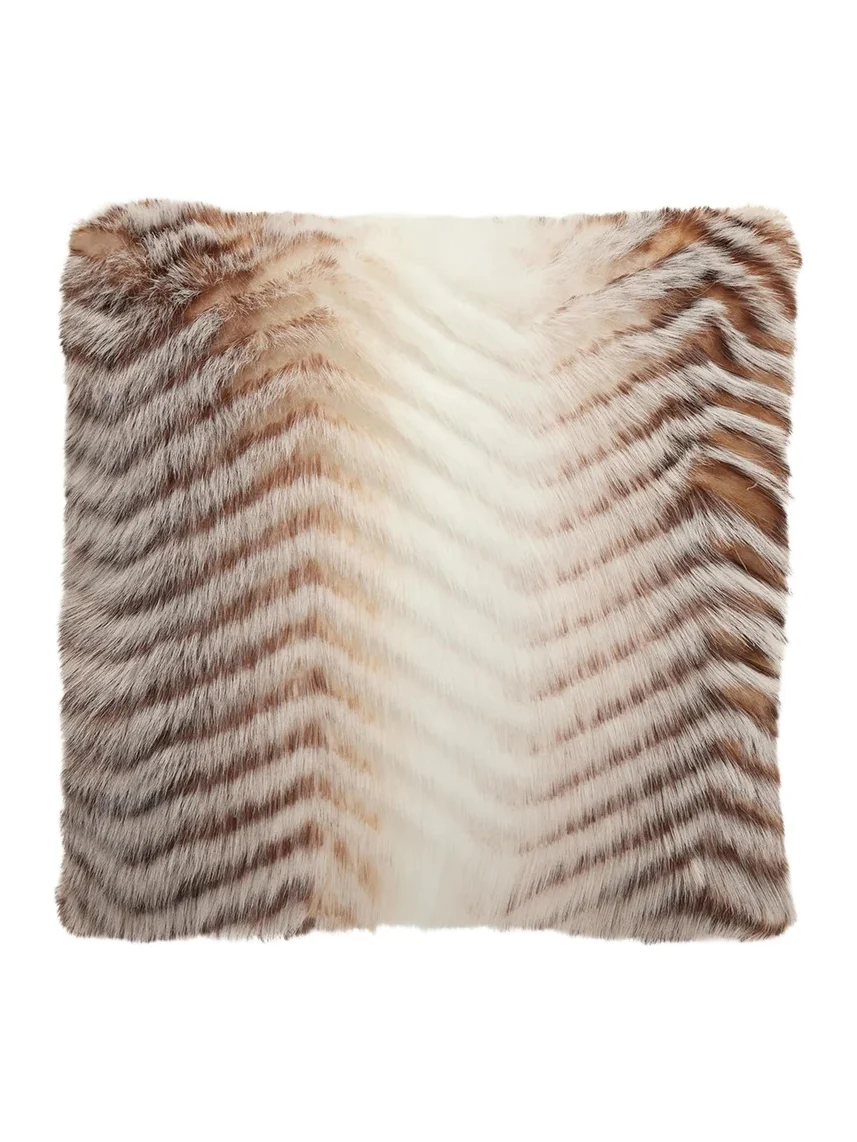 Chevron Faux Fox Pillow, 20" Square Chevron Faux Fox Pillow, 20" Square