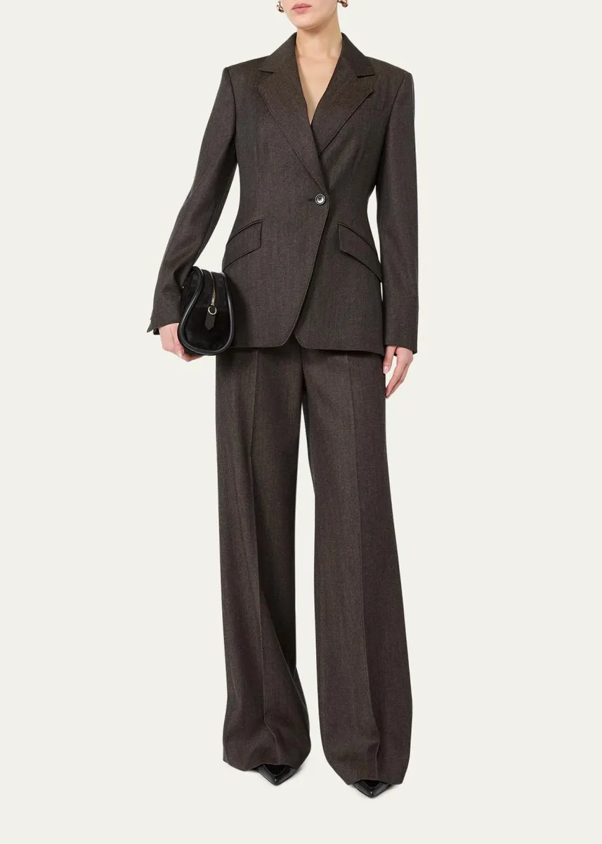 Max Mara Double-Breasted Wool-Blend Jacket | Thumbnail 2 Max Mara Double-Breasted Wool-Blend Jacket | Thumbnail 2