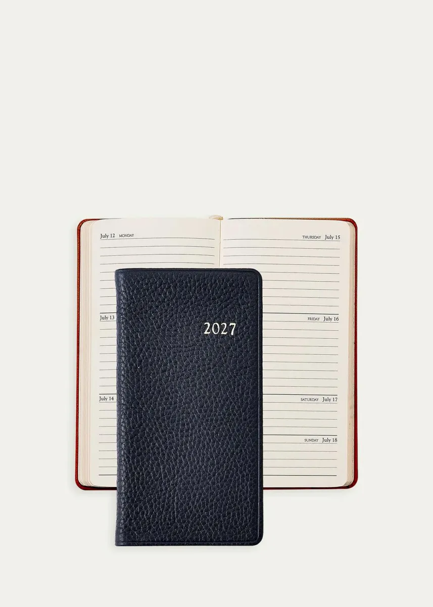 Graphic Image 2027 6" Leather Pocket Datebook | Thumbnail 2 Graphic Image 2027 6" Leather Pocket Datebook | Thumbnail 2