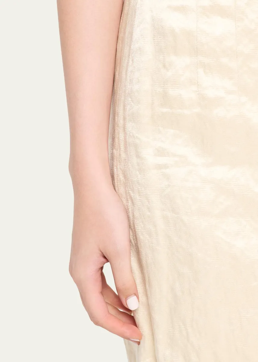 FFORME Mena Cotton-Blend Crinkled Straight Skirt | Thumbnail 5