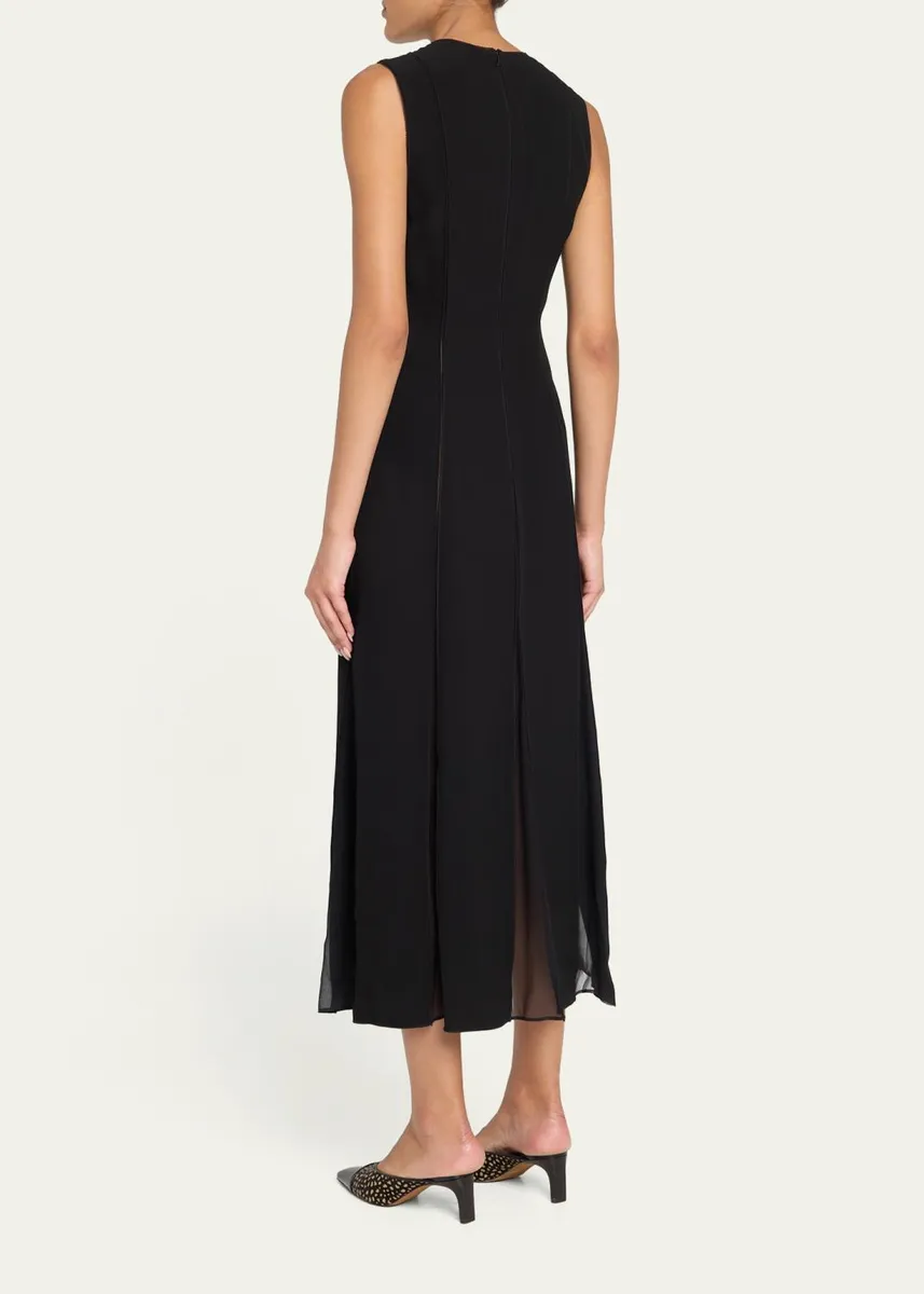 Ulla Johnson Laure Chiffon Sleeveless Midi Dress | Thumbnail 3