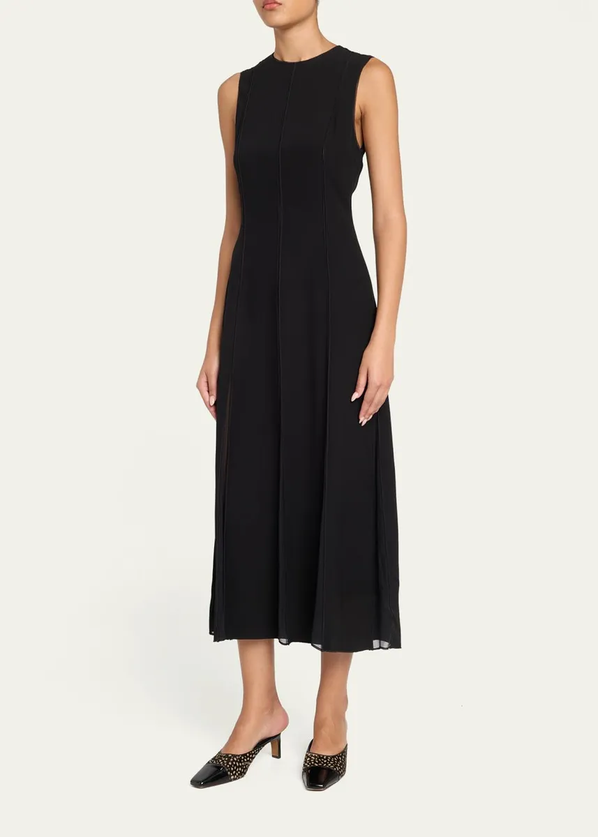 Ulla Johnson Laure Chiffon Sleeveless Midi Dress | Thumbnail 4