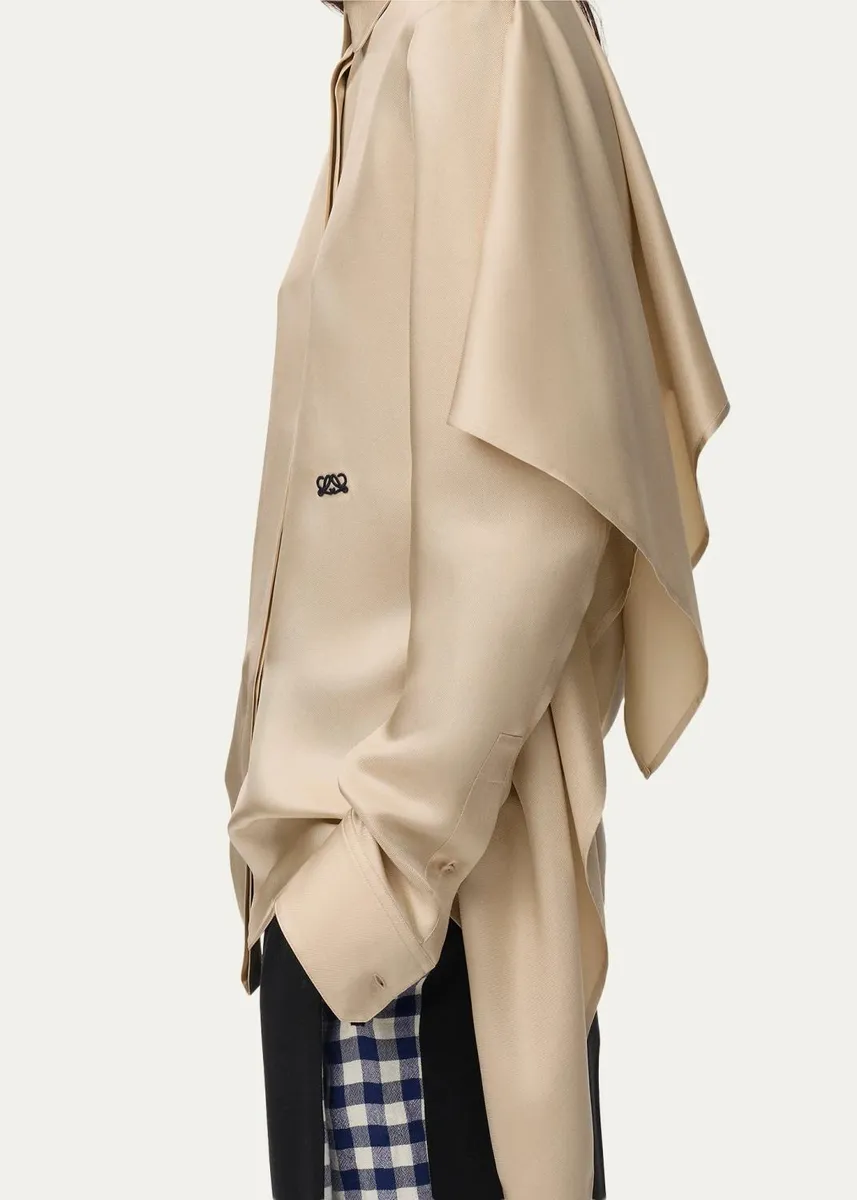 Loewe Silk-Blend Cape Shirt | Thumbnail 5 Loewe Silk-Blend Cape Shirt | Thumbnail 5