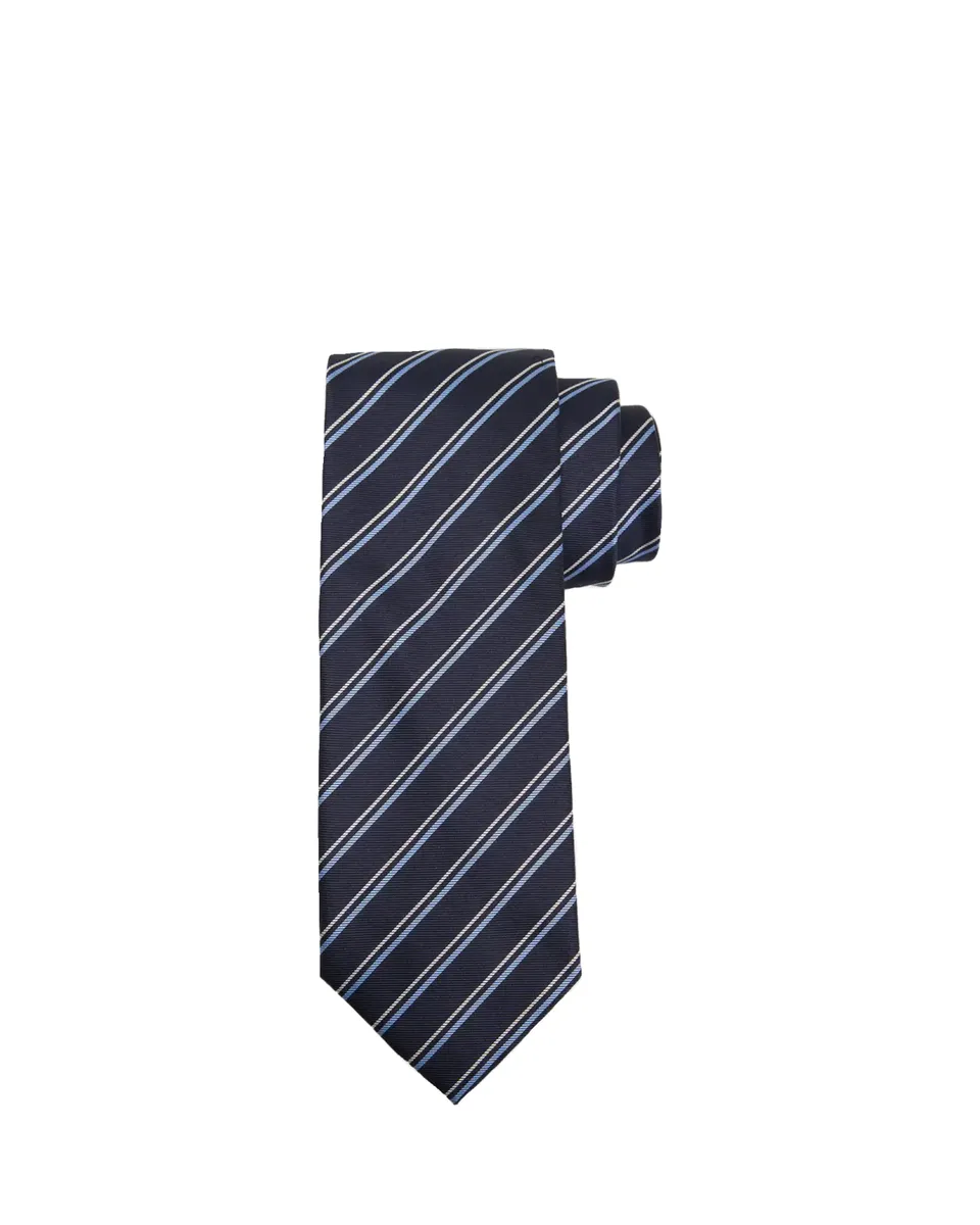 Zegna Men's Variegated Stripe Silk Tie | Thumbnail 2 Zegna Men's Variegated Stripe Silk Tie | Thumbnail 2