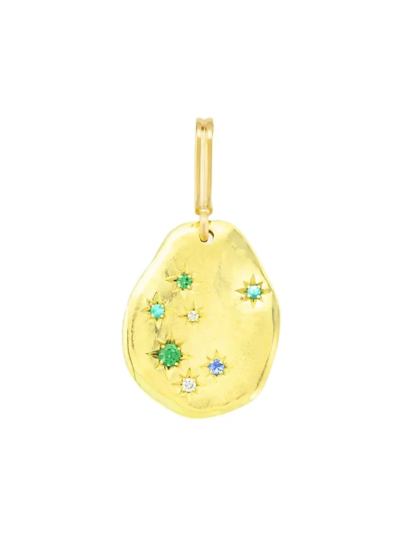 18K Yellow Gold Starry Night Pendant with Tsavorite 18K Yellow Gold Starry Night Pendant with Tsavorite