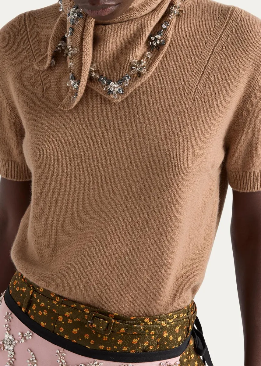 Prada Embellished Cashmere Sweater | Thumbnail 4 Prada Embellished Cashmere Sweater | Thumbnail 4