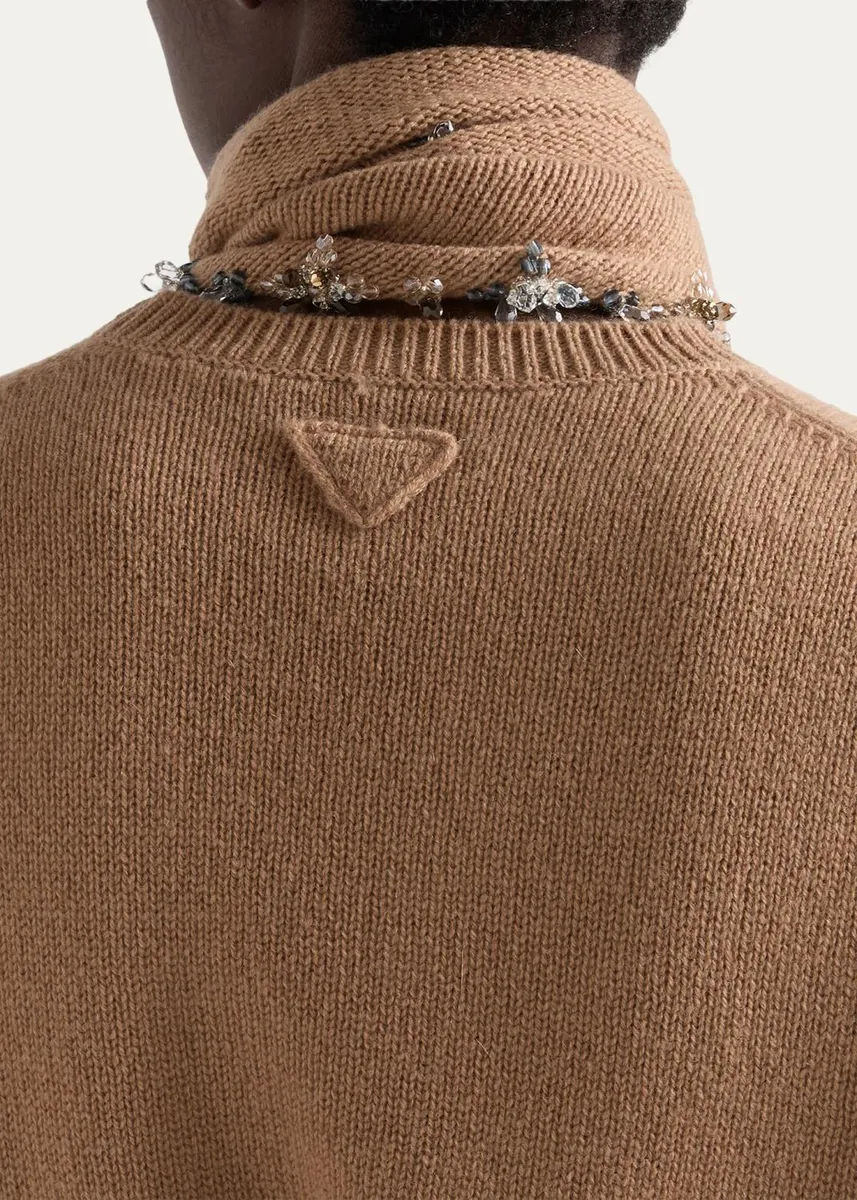 Prada Embellished Cashmere Sweater | Thumbnail 5 Prada Embellished Cashmere Sweater | Thumbnail 5