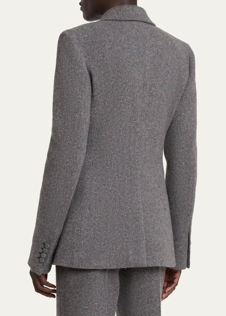 Gabriela Hearst Leiva Speckled Herringbone Single-Breasted Blazer | Thumbnail 3