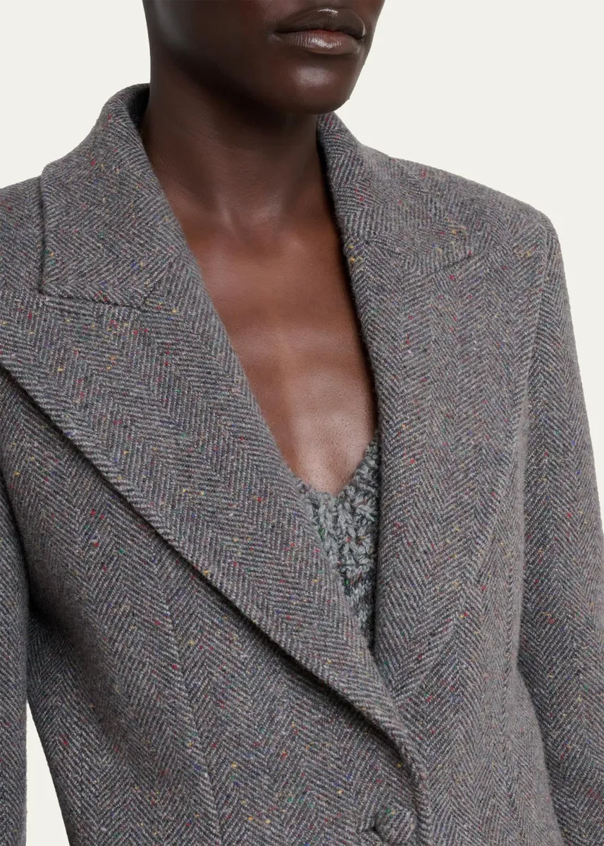 Gabriela Hearst Leiva Speckled Herringbone Single-Breasted Blazer | Thumbnail 5
