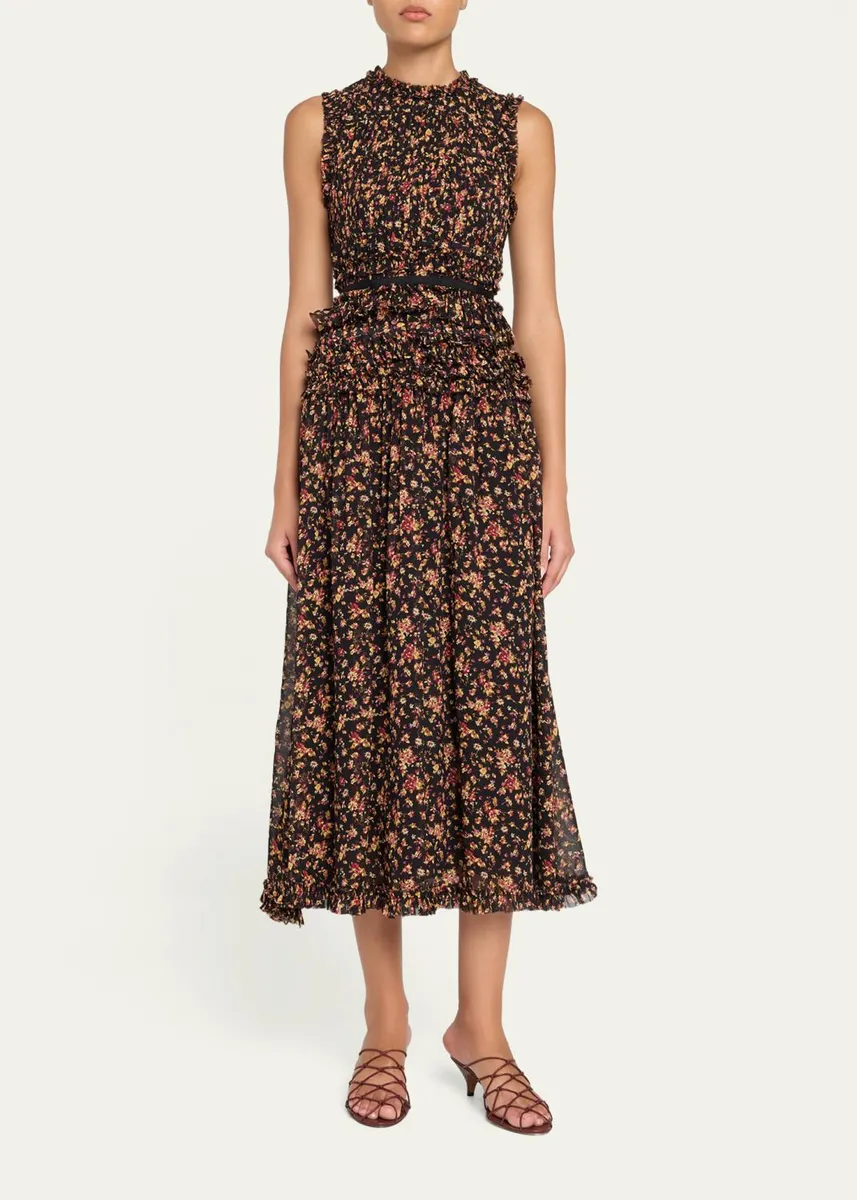 Ulla Johnson Etta Sleeveless Silk Maxi Dress | Thumbnail 2