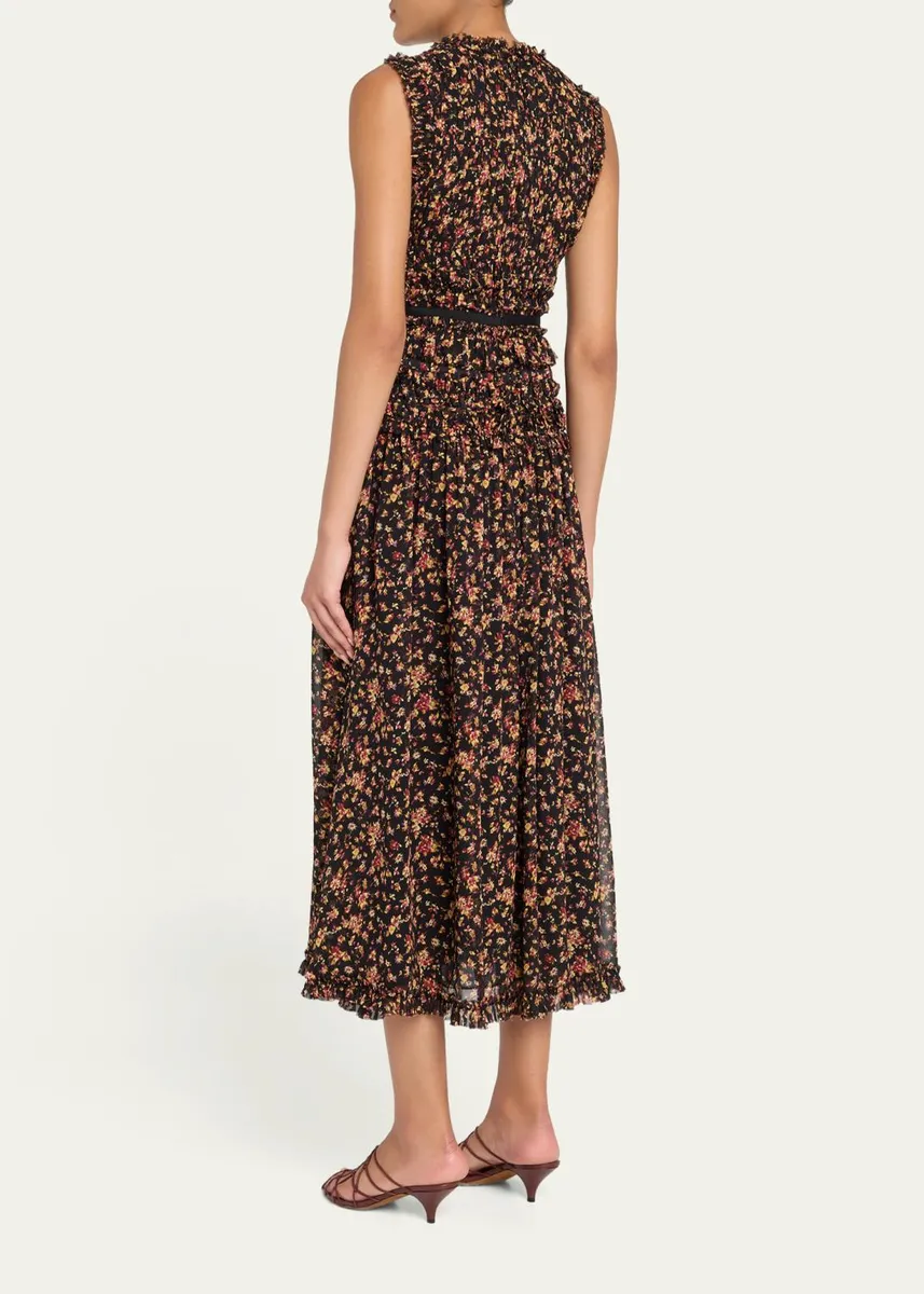 Ulla Johnson Etta Sleeveless Silk Maxi Dress | Thumbnail 3