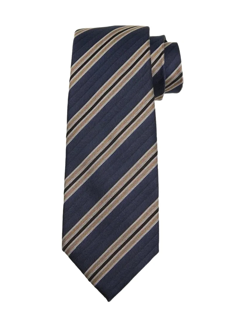 Zegna Men's Herringbone Stripe Silk Tie