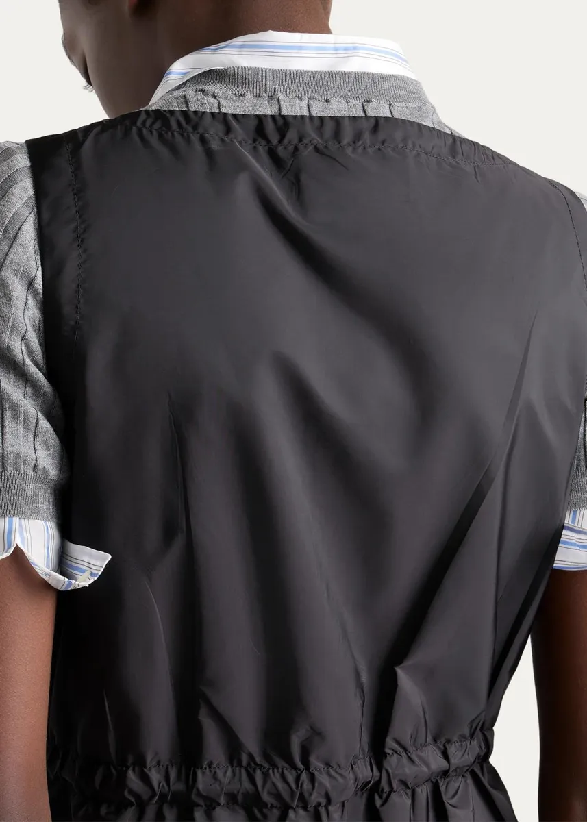 Prada Drawstring Sleeveless Mini Dress | Thumbnail 4 Prada Drawstring Sleeveless Mini Dress | Thumbnail 4