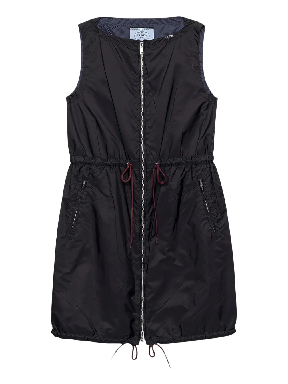 Drawstring Sleeveless Mini Dress