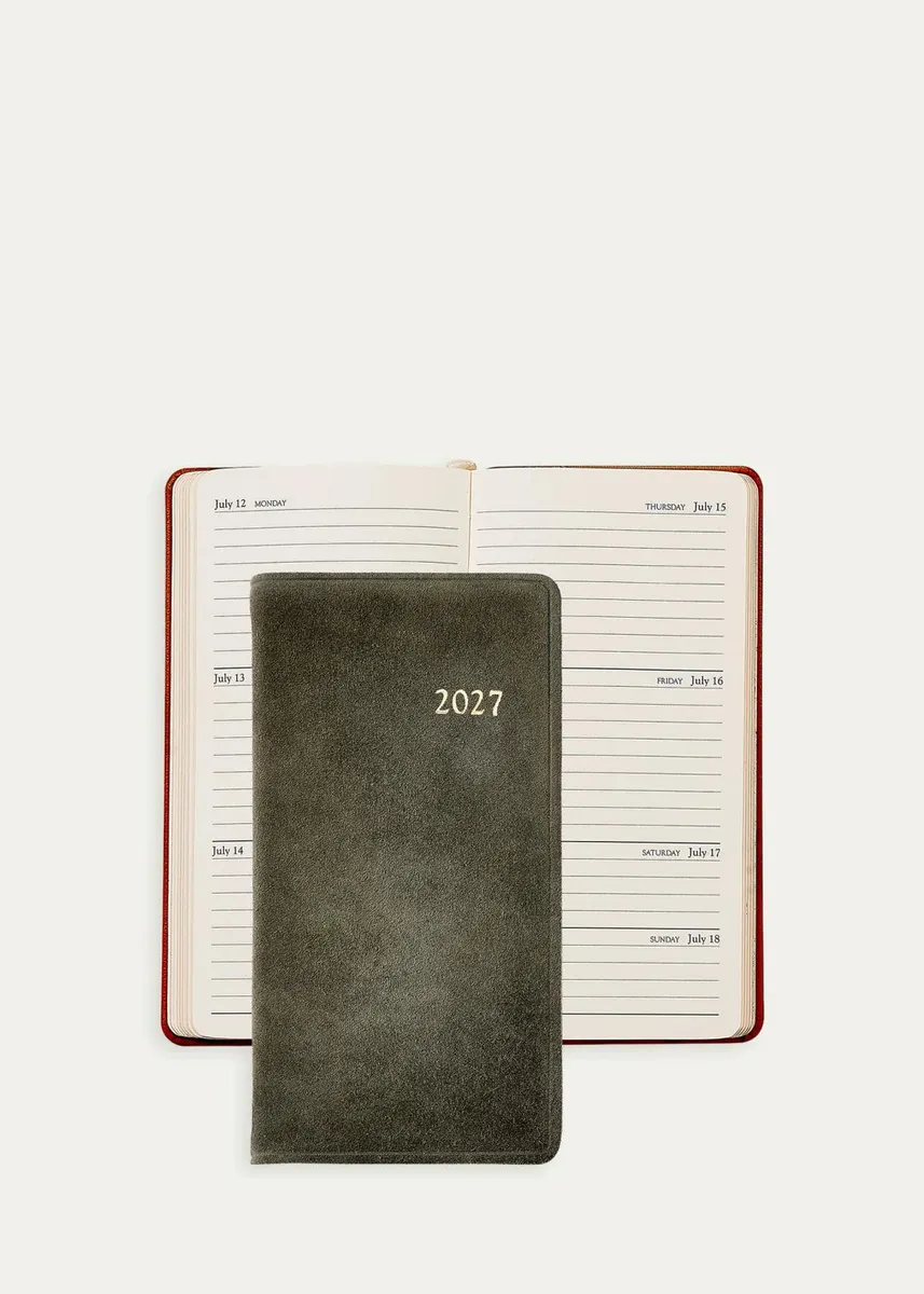 Graphic Image 2027 6" Leather Pocket Datebook | Thumbnail 2 Graphic Image 2027 6" Leather Pocket Datebook | Thumbnail 2