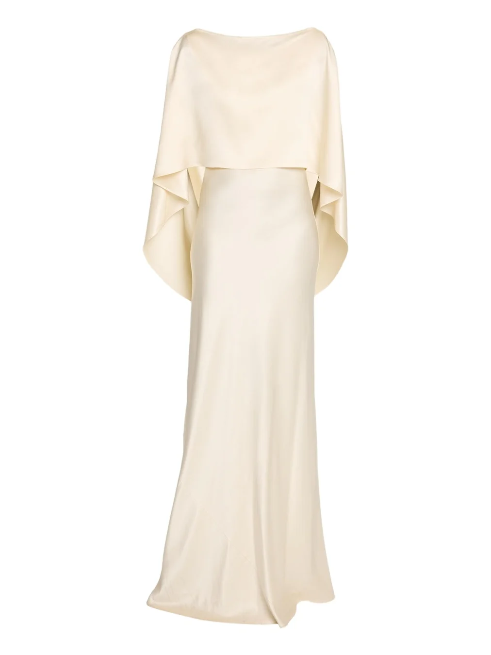 Heirlome Anna Draped Capelet Backless Silk Maxi Dress