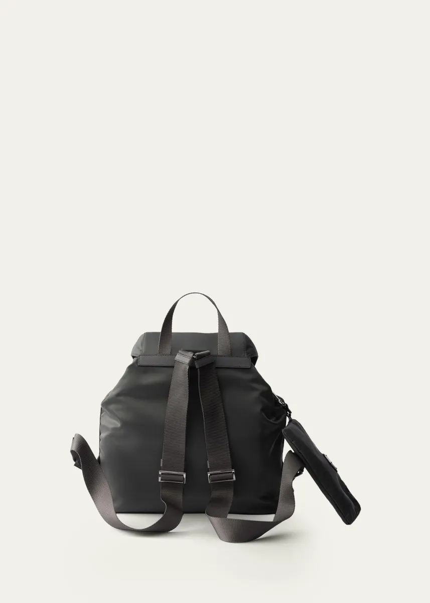 Prada Vela Leather-Trim Re-Nylon Backpack | Thumbnail 3