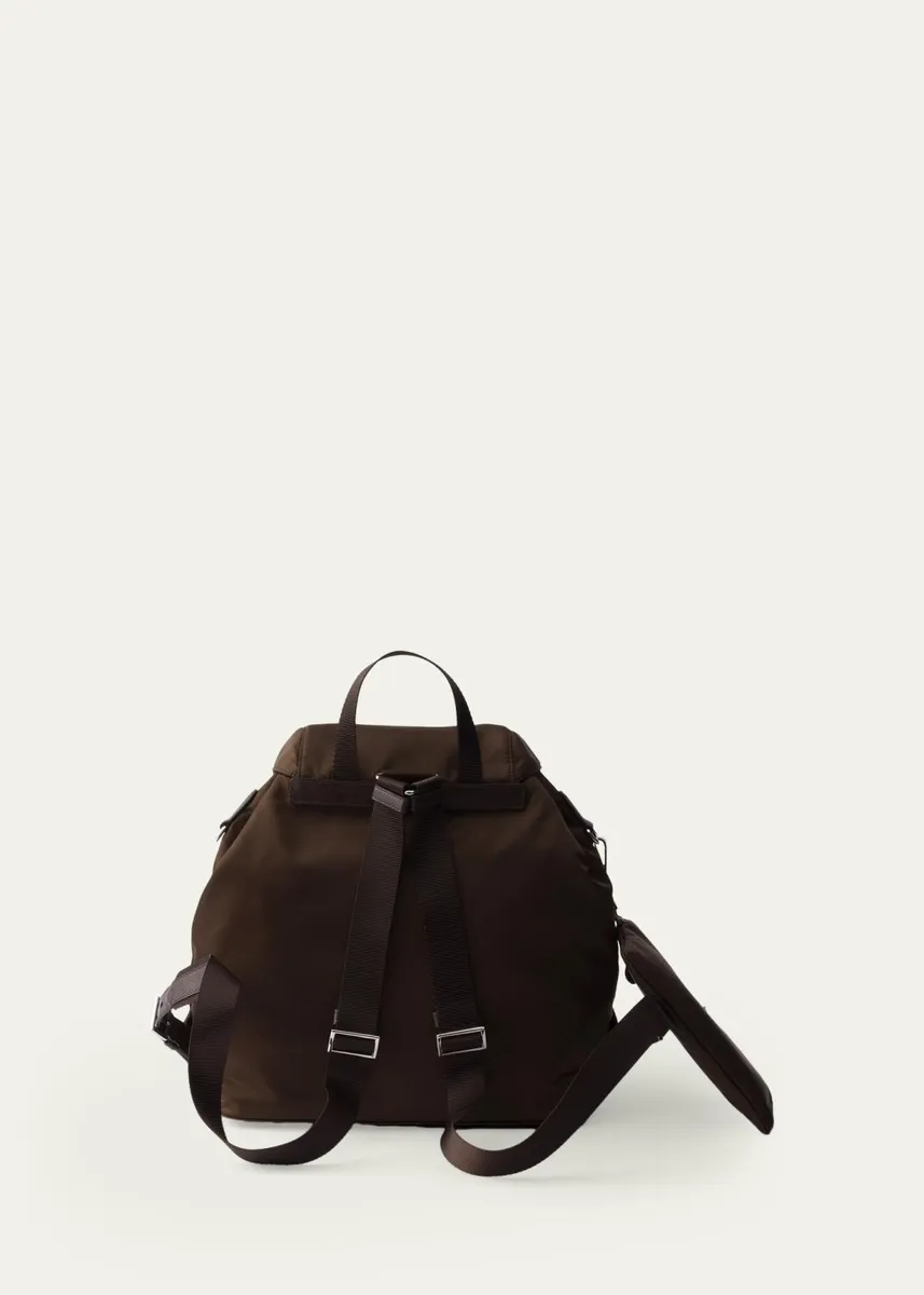 Prada Vela Leather-Trim Re-Nylon Backpack | Thumbnail 6