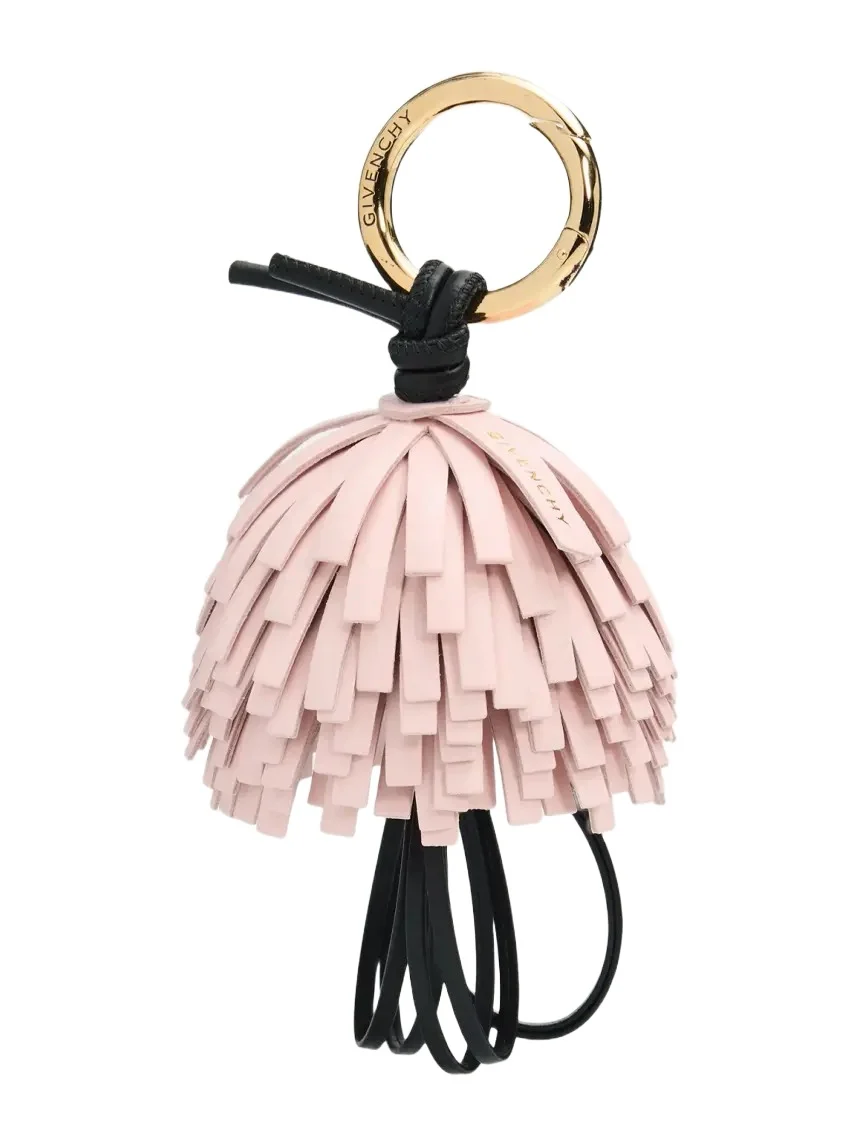 Petal Draped Leather Bag Charm