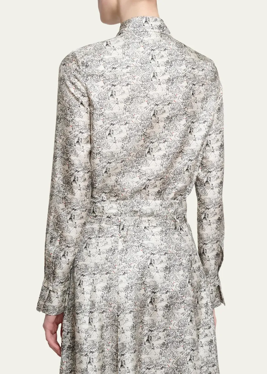 Gabriela Hearst Cruz Printed Silk Twill Button-Down Shirt | Thumbnail 3