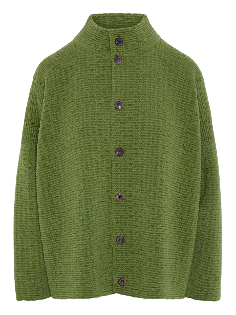 3/4 Width High Neck Cardigan- Mid Length