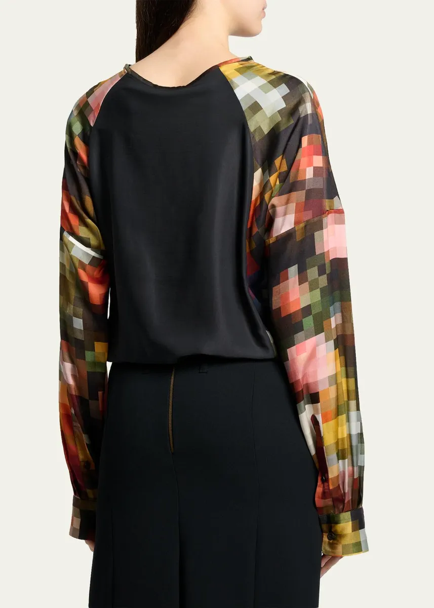 Dries Van Noten Pixel Fruit Print Long-Sleeve Top | Thumbnail 3 Dries Van Noten Pixel Fruit Print Long-Sleeve Top | Thumbnail 3