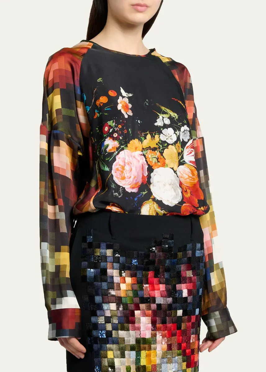 Dries Van Noten Pixel Fruit Print Long-Sleeve Top | Thumbnail 4 Dries Van Noten Pixel Fruit Print Long-Sleeve Top | Thumbnail 4