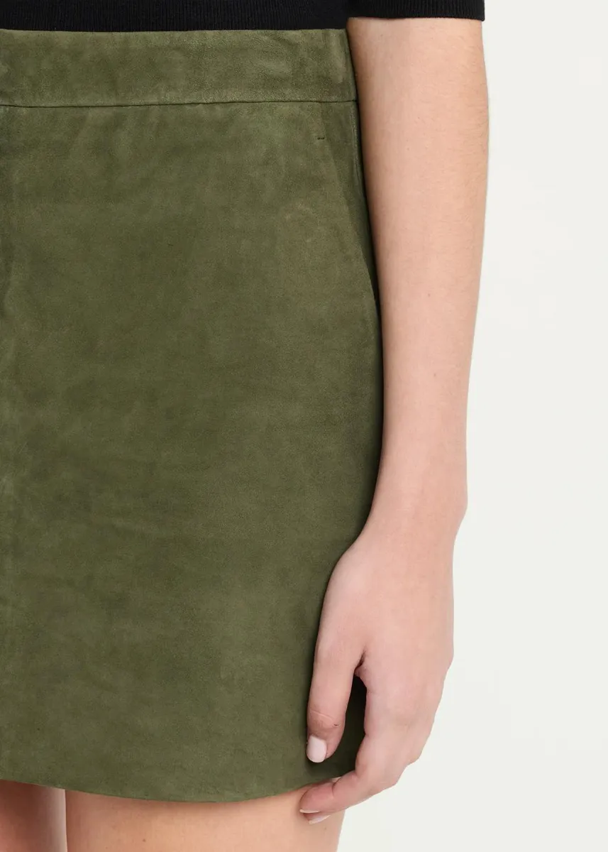 Theory Low-Rise Suede Mini Trouser Skirt | Thumbnail 9 Theory Low-Rise Suede Mini Trouser Skirt | Thumbnail 9