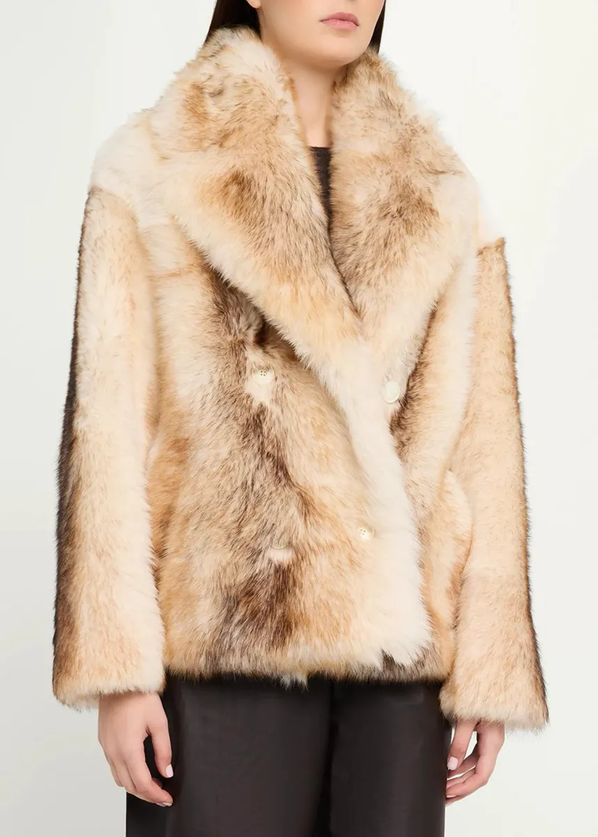 Yves Salomon Lamb Shearling Double-Breasted Short Coat | Thumbnail 4 Yves Salomon Lamb Shearling Double-Breasted Short Coat | Thumbnail 4