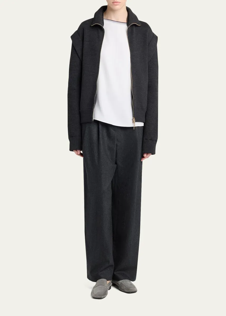 Giorgio Armani Zip-Front Knit Blouson Jacket | Thumbnail 2 Giorgio Armani Zip-Front Knit Blouson Jacket | Thumbnail 2