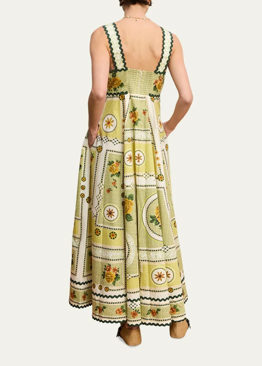 ALÉMAIS Dixie Floral-Print Cotton Poplin Maxi Dress | Thumbnail 3