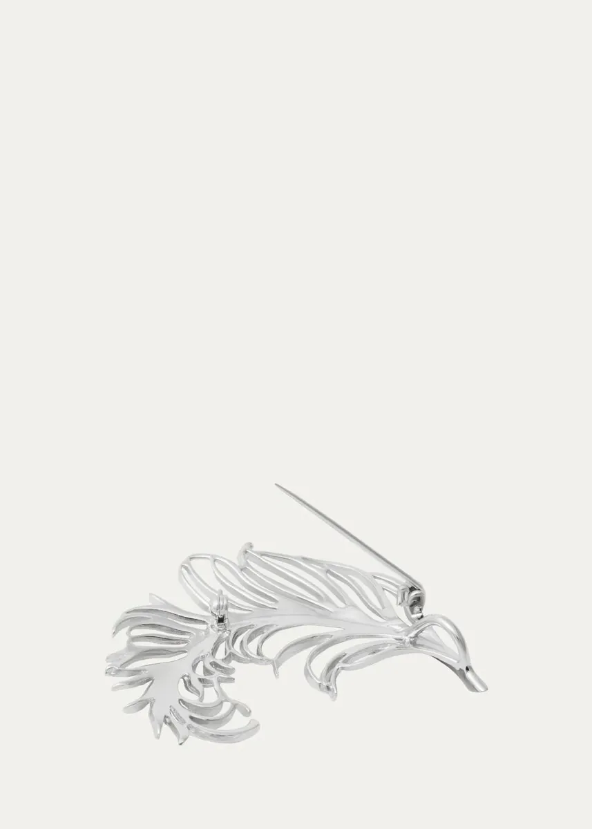 Jan Leslie Men's Sterling Silver Feather Lapel Pin | Thumbnail 2 Jan Leslie Men's Sterling Silver Feather Lapel Pin | Thumbnail 2