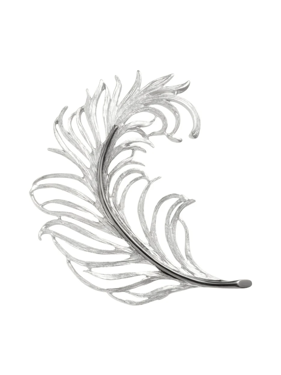 Jan Leslie Men's Sterling Silver Feather Lapel Pin