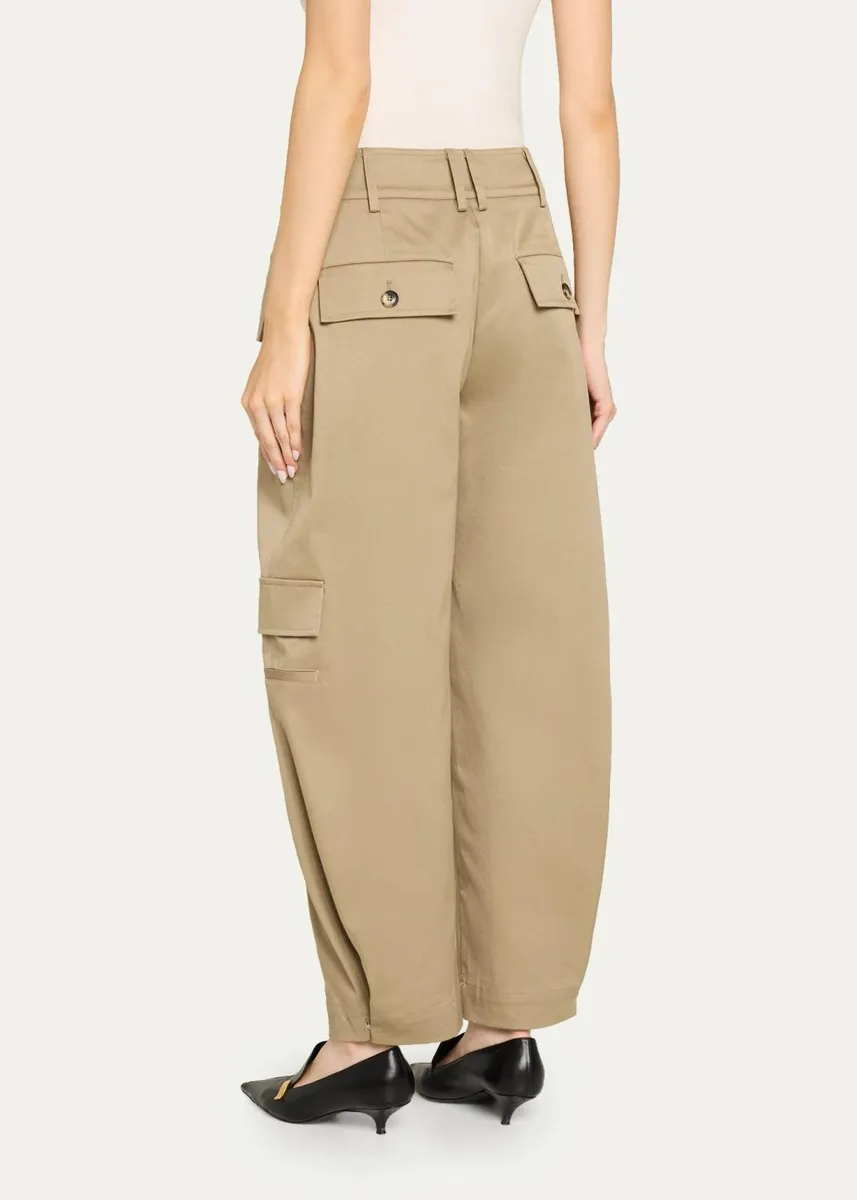 Proenza Schouler White Label Talla Barrel-Leg Cotton Cargo Pants | Thumbnail 3 Proenza Schouler White Label Talla Barrel-Leg Cotton Cargo Pants | Thumbnail 3