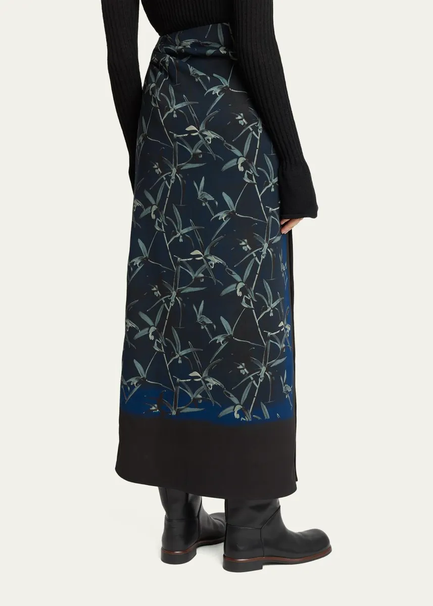 Proenza Schouler Anais Floral-Print Button-Side Midi Skirt | Thumbnail 3 Proenza Schouler Anais Floral-Print Button-Side Midi Skirt | Thumbnail 3