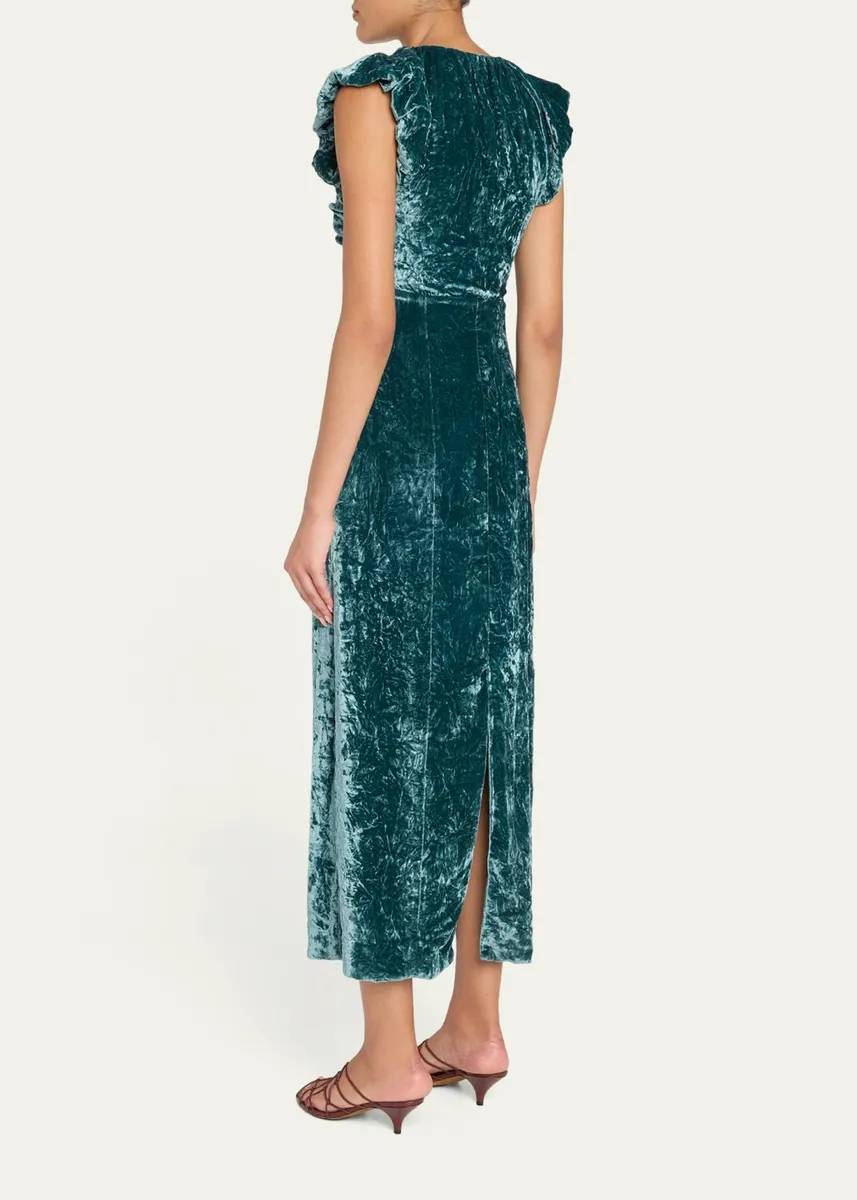 Ulla Johnson Astra Velvet V-Neck Dress | Thumbnail 3 Ulla Johnson Astra Velvet V-Neck Dress | Thumbnail 3