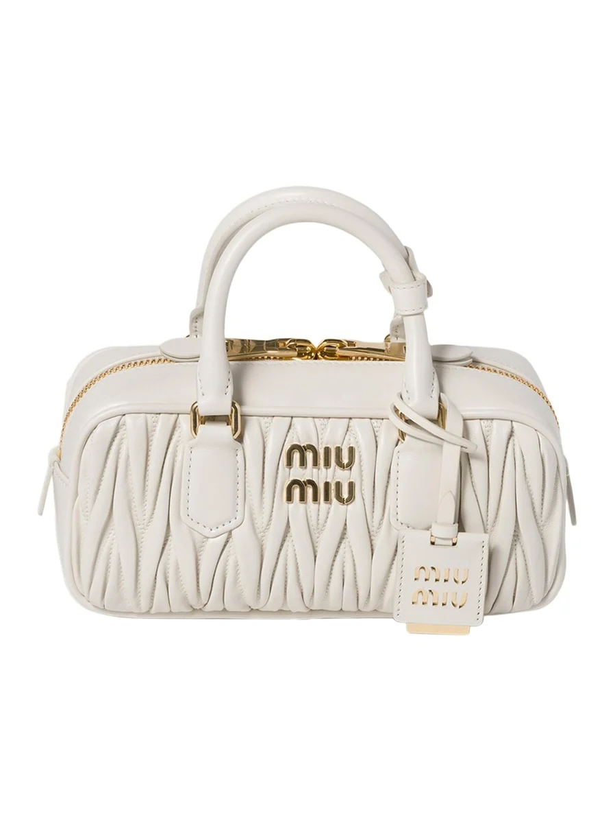 Zip Quilted Leather Top-Handle Bag