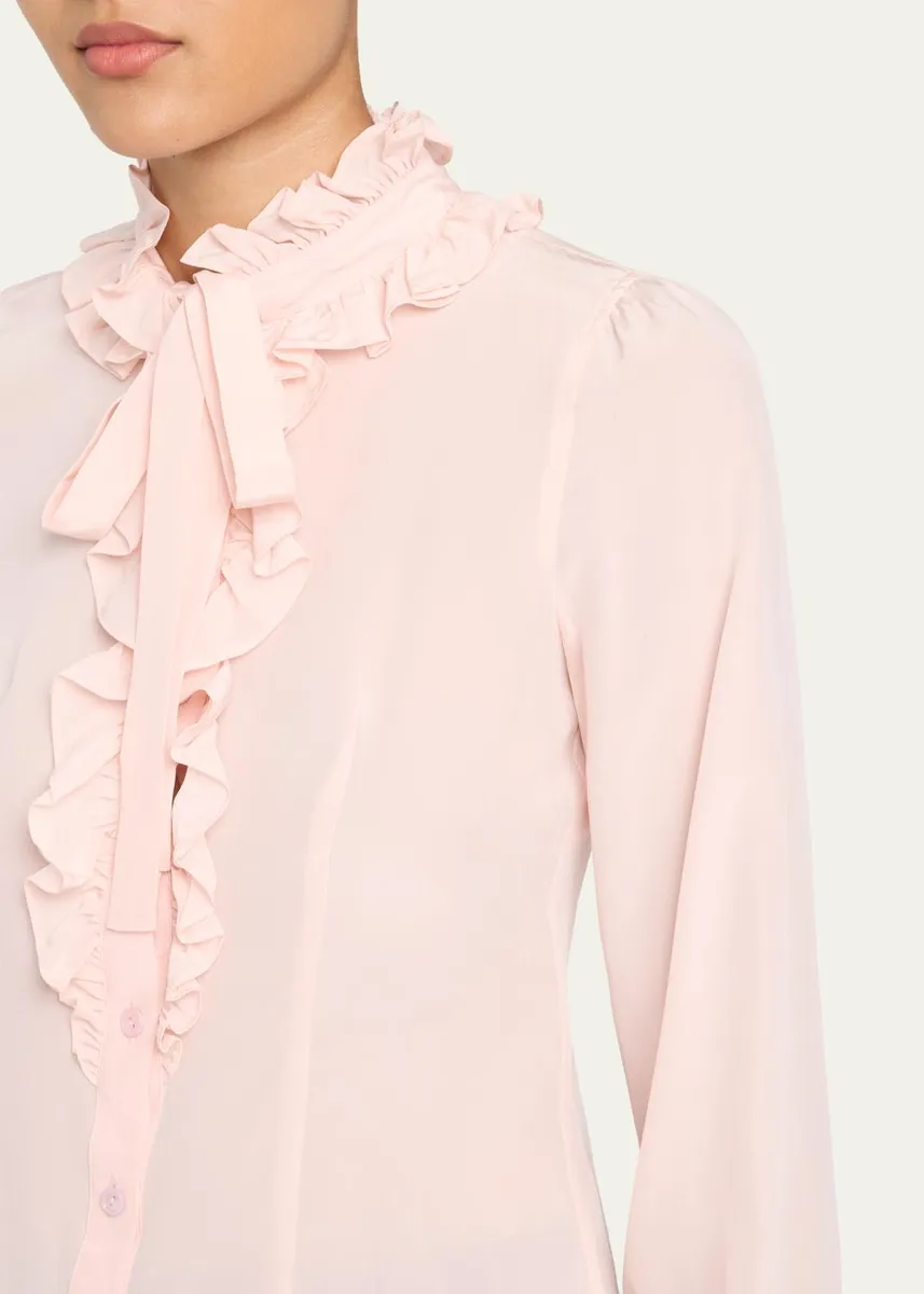 Ulla Johnson Catroux Silk Button-Front Blouse | Thumbnail 5 Ulla Johnson Catroux Silk Button-Front Blouse | Thumbnail 5