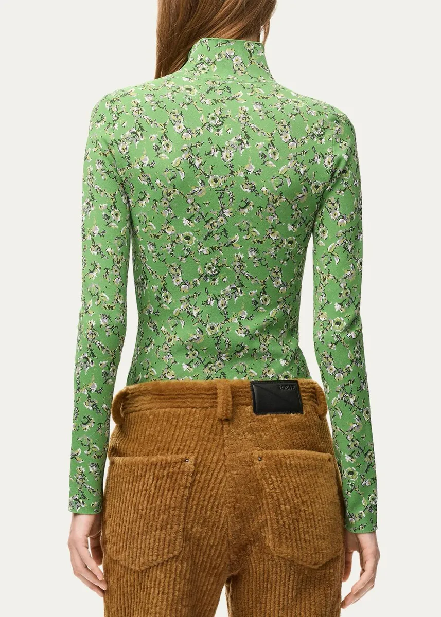 Loewe Mock Turtleneck Floral Top | Thumbnail 3 Loewe Mock Turtleneck Floral Top | Thumbnail 3