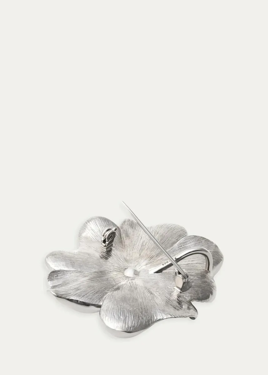 Jan Leslie Men's Sterling Silver Flower Lapel Pin | Thumbnail 2 Jan Leslie Men's Sterling Silver Flower Lapel Pin | Thumbnail 2