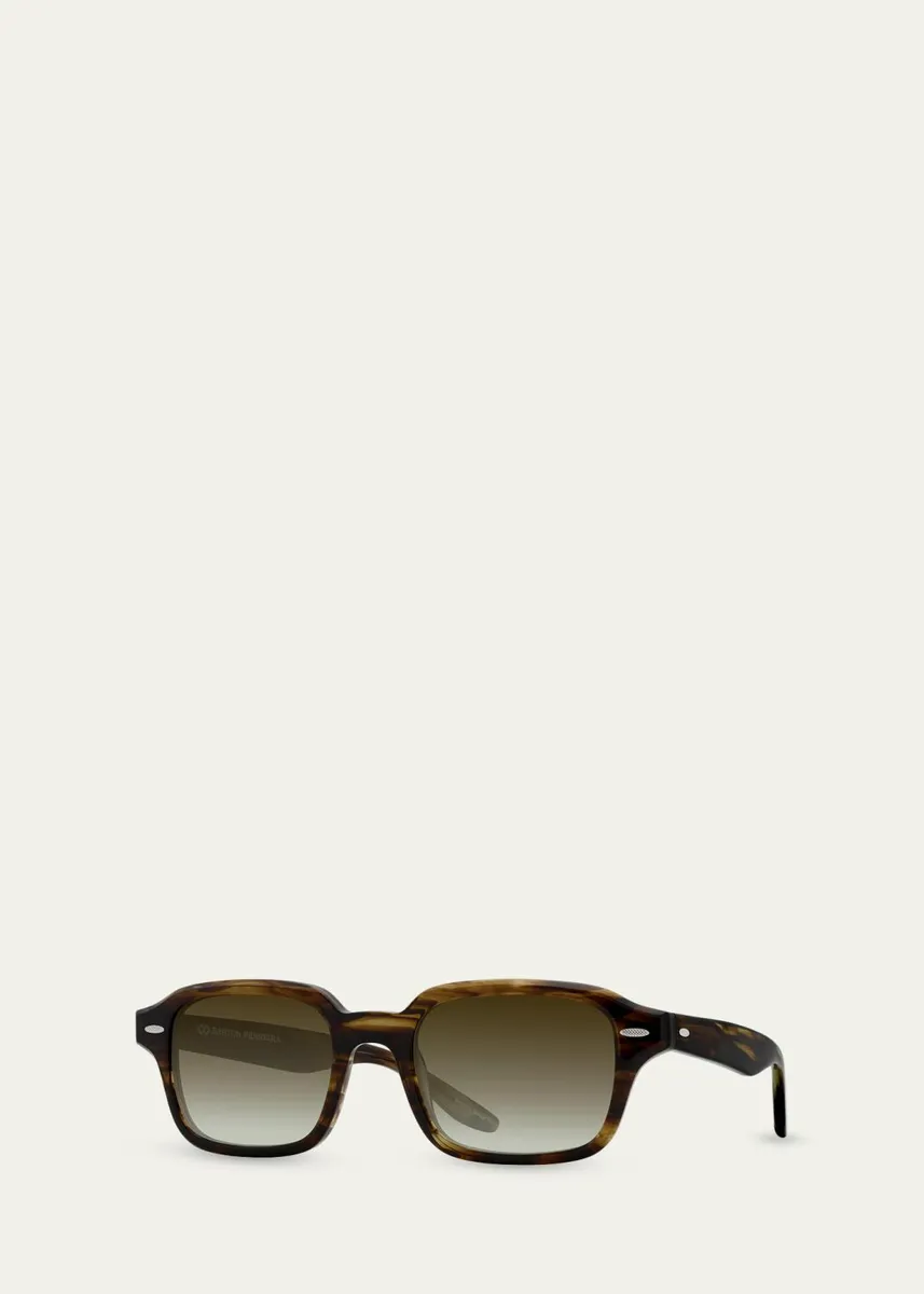 BARTON PERREIRA Men's Remi Acetate Square Sunglasses | Thumbnail 2